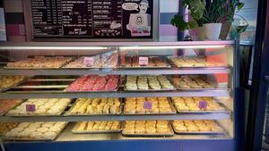 Lots of vegan choices  at Trejo's Coffee & Donuts in Hollywood