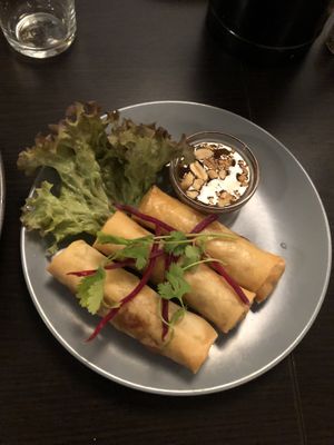 Spring roll starter  at Khmer Cuisine in Copenhagen