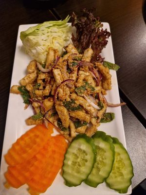 Starter: Larp w. tofu at Khmer Cuisine in Copenhagen