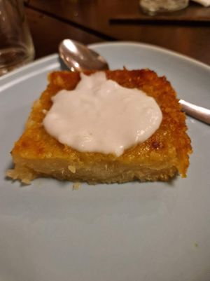 Vegan cake of the day at Khmer Cuisine in Copenhagen