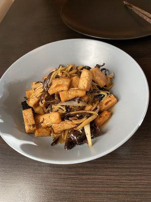 Tofu ginger mushroom stir fry  at Khmer Cuisine in Copenhagen