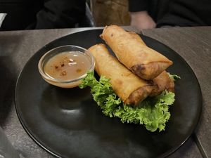 Spring rolls with Tamarind sauce   at Khmer Cuisine in Copenhagen