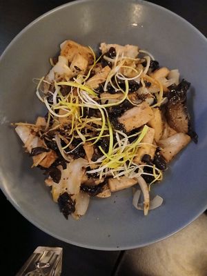 Mushroom and ginger stir fry at Khmer Cuisine in Copenhagen