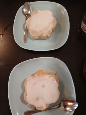 Banana and cassava cakes 🤤❤️ at Khmer Cuisine in Copenhagen