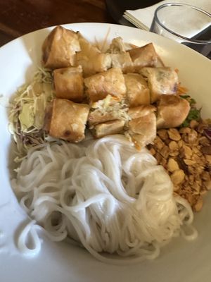 Spring roll vermicelli lunch   at Khmer Cuisine in Copenhagen