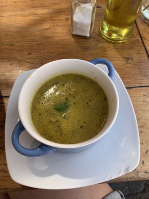 Quinoa soup  at La Boca Del Oso in Valparaiso