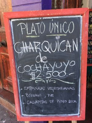 Cheap daily menu at La Boca Del Oso in Valparaiso