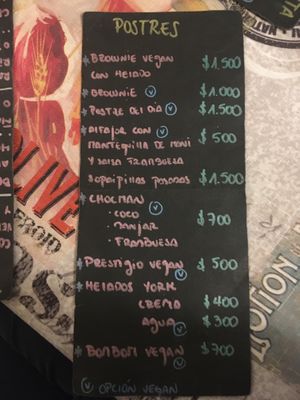 Desserts at La Boca Del Oso in Valparaiso