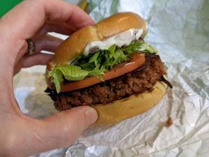 Classic burger with ultimate patty at Unburger Grill in Dearborn