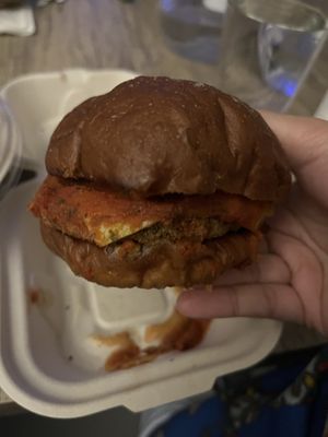 Chick’n Parm  at Unburger Grill in Dearborn