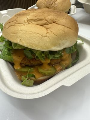 Chicken sando!!! #Veganuary at Unburger Grill in Dearborn