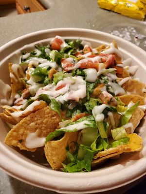 Loaded Nachos (old packaging) at Unburger Grill in Dearborn