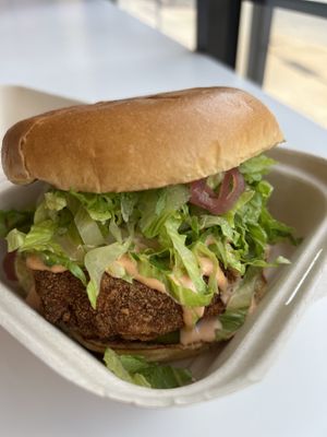 Buffalo ranch chick’n   at Unburger Grill in Dearborn