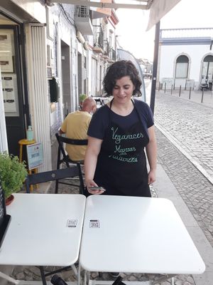QR menu at Veganices in Tavira