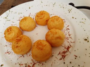 Dödöle (dumplings) at Güjžina - Green One Bistro in Ljubljana