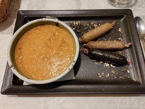 Vegan sausages at Güjžina - Green One Bistro in Ljubljana