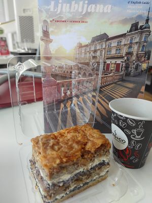 Gibanica Dessert: a Tradicional Slovenian Dish. at Güjžina - Green One Bistro in Ljubljana