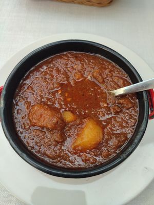 Eine Art Gulaschsuppe- mein Favorit 👍🏻 at Güjžina - Green One Bistro in Ljubljana