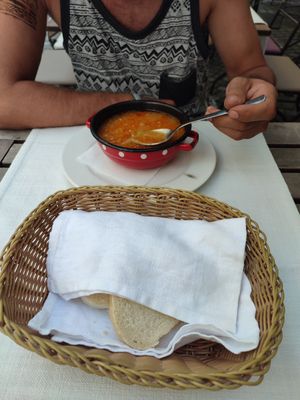 Eine Art Zwiebelsuppe at Güjžina - Green One Bistro in Ljubljana