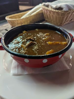 Goulash type soup at Güjžina - Green One Bistro in Ljubljana