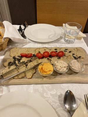 Mock meat board  at Güjžina - Green One Bistro in Ljubljana