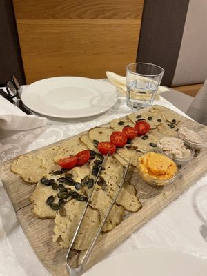 Mock meat board  at Güjžina - Green One Bistro in Ljubljana