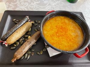 Prekmuraka žetev z repo  at Güjžina - Green One Bistro in Ljubljana