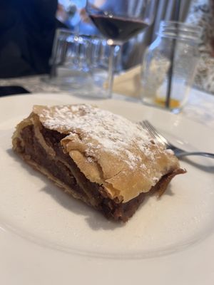 Apple strudel (very good)   at Güjžina - Green One Bistro in Ljubljana