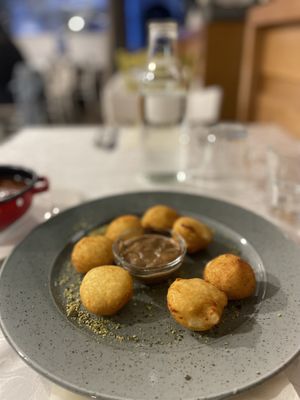 Dodoles with mushroom sauce   at Güjžina - Green One Bistro in Ljubljana