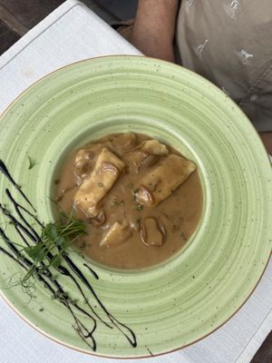 Pumpkin ravioli   at Güjžina - Green One Bistro in Ljubljana