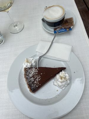 Chocolate and cream torte  at Güjžina - Green One Bistro in Ljubljana
