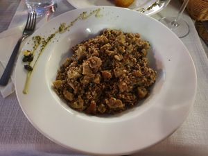 Buchweizen- Seitan- Steinpilzrisotto🥰 at Güjžina - Green One Bistro in Ljubljana