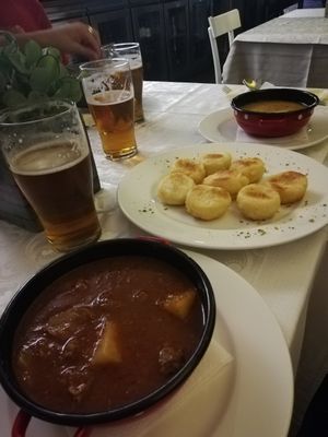 Soup and dodole at Güjžina - Green One Bistro in Ljubljana