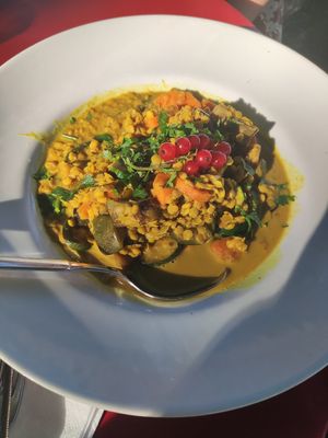 Vegan lentil curry at Wirtshaus am Gehrenber in Markdorf