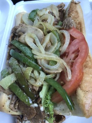 Vegan philly cheese steak  at Senses Vegan Comfort Food in Norfolk