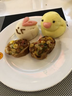 Vegan buns  at Au Lac Healthy World - Pham Ngu Lao in Ho Chi Minh City