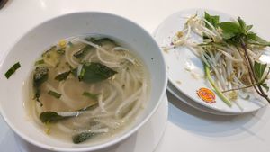 Pho soup at Au Lac Healthy World - Pham Ngu Lao in Ho Chi Minh City