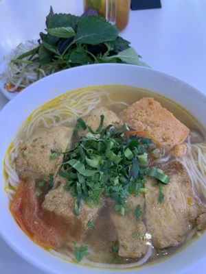 Hue beef noodle at Au Lac Healthy World - Pham Ngu Lao in Ho Chi Minh City
