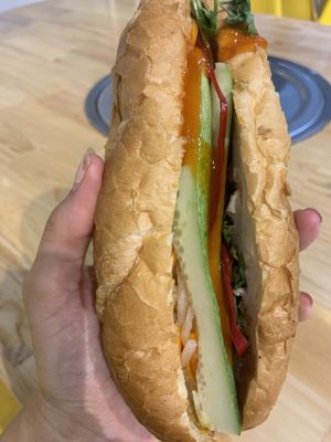 AMAZING CHICKEN BANH MI at Au Lac Healthy World - Pham Ngu Lao in Ho Chi Minh City