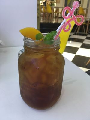 Peach iced tea at Au Lac Healthy World - Pham Ngu Lao in Ho Chi Minh City