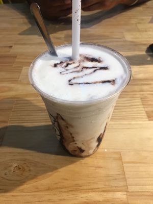 Cacao coconut smoothie (really good!) at Au Lac Healthy World - Pham Ngu Lao in Ho Chi Minh City