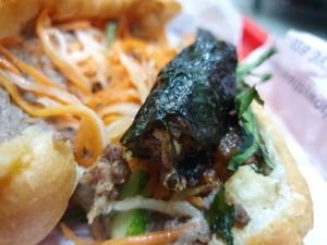 Betel leaf Banh Mi, VD25,000. Very good. As good as it gets at Au Lac Healthy World - Pham Ngu Lao in Ho Chi Minh City