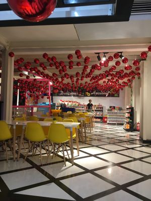 Modern and christmassy decoration at Au Lac Healthy World - Pham Ngu Lao in Ho Chi Minh City