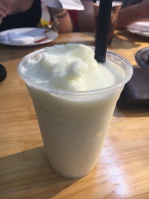 (Green) Mango sticky rice smoothie (50,000VND) at Au Lac Healthy World - Pham Ngu Lao in Ho Chi Minh City
