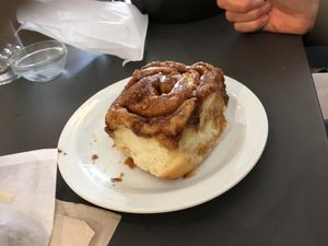 Cinnamon buns at Sweet Pea Cafe & Playhouse in Edmonton
