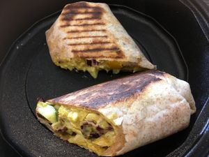 Curry chik’n wrap at Sweet Pea Cafe & Playhouse in Edmonton