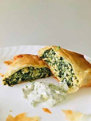 Spanakopita  at Sweet Pea Cafe & Playhouse in Edmonton