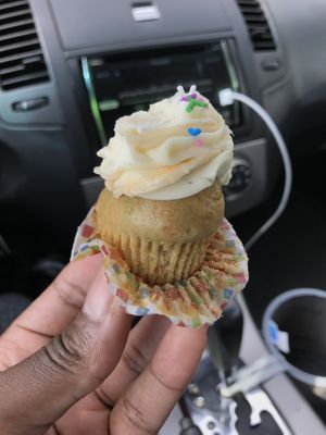 funfetti mini cupcake at Sweet Pea Cafe & Playhouse in Edmonton