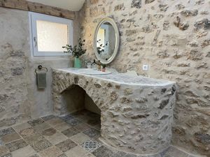 Bathroom in Bella's Cottage. at La Grange DesRochers in Paley