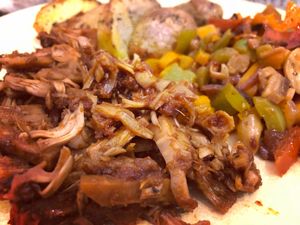 Barbeque jackfruit! at La Grange DesRochers in Paley